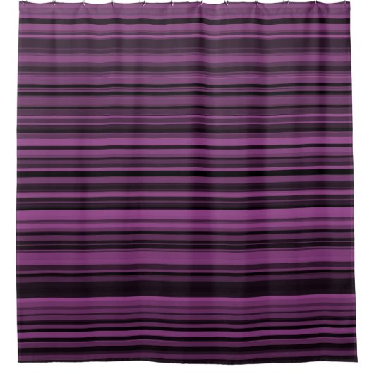 Rideaux De Douche Rayures noires violettes abstraites (Devant)