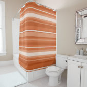 Rideaux De Douche Rayures orange (En situation)