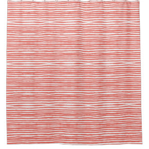 Rideaux De Douche Rayures orange, lignes