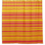 Rideaux De Douche Rayures Orange Rouge Jaune (Devant)