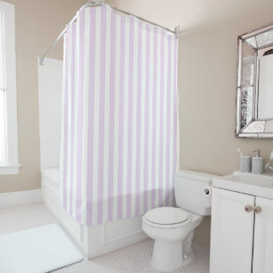 Rideaux De Douche Rayures pastel violet motif géométrique moderne