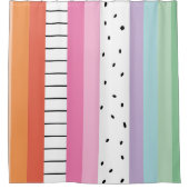 Rideaux De Douche Rayures Pop Whimsical (Devant)