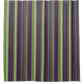 Rideaux De Douche Rayures pourpres et vertes élégantes (Devant)