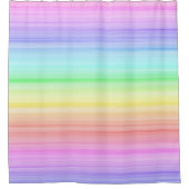 Rideaux De Douche Rayures pourpres roses de pastel d'arc-en-ciel (Devant)