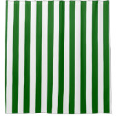 Rideaux De Douche Rayures verticales vert émeraude et blanc (Devant)