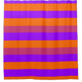 Rideaux De Douche Rayures violettes, orange et roses (Devant)