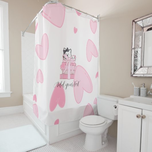 Rideaux De Douche Read • Love • Relax – Cat & Book Bathroom Curtain (En situation)