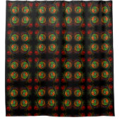 Rideaux De Douche Reborn Green Art Abstrait (Devant)