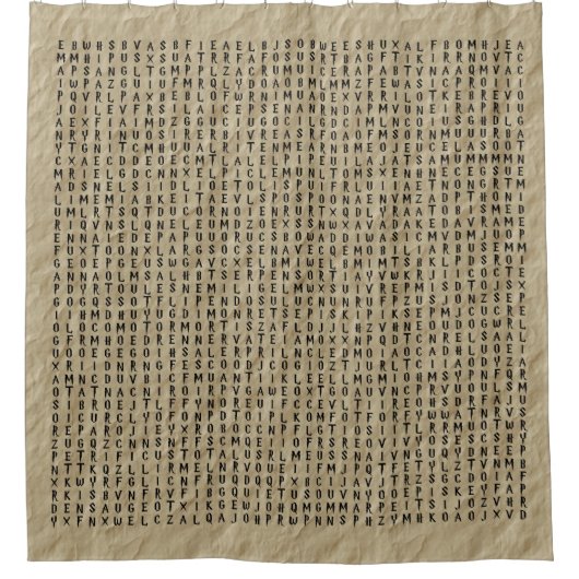 Rideaux De Douche Recherche de mot : Charmes sur le parchemin (Devant)