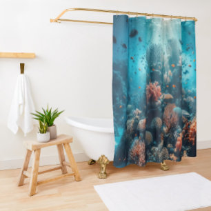 Rideaux De Douche Récif de corail vibrant et vie marine