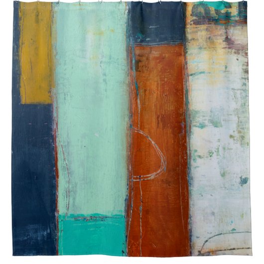 Rideaux De Douche Rectangles Abstraites (Devant)