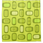 Rideaux De Douche Rectangles arrondies MCM du milieu du siècle Chart (Devant)