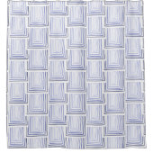 Rideaux De Douche Rectangles d'aquarelle bleu Ombré Abstrait (Devant)