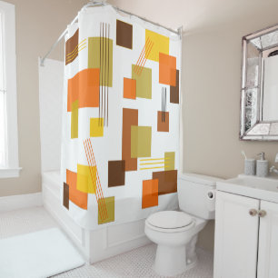 Rideaux De Douche Rectangles et lignes Abstraites
