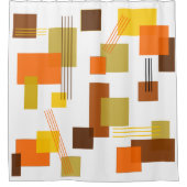 Rideaux De Douche Rectangles et lignes Abstraites (Devant)