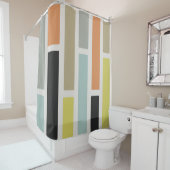 Rideaux De Douche Rectangles modernes du milieu du siècle (En situation)