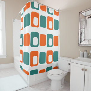 Rideaux De Douche Rectangles ouvertes et fermées