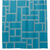 Rideaux De Douche Rectangles turquoises (Devant)