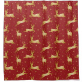 Rideaux De Douche Red and gold Christmas (Devant)