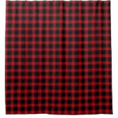 Rideaux De Douche Red Black Shower Curtain Cozy Gift for New Start (Devant)