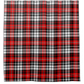 Rideaux De Douche Red Black White Plaid Tartan Pattern Design  (Devant)