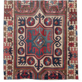 Rideaux De Douche Red Blue Western Père Noël Fe Cowboy Ornate  (Devant)