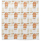 Rideaux De Douche red Christmas  happy day and Christmas (Devant)