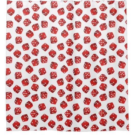 Rideaux De Douche Red Dice Motif Casino Craps jeu (Devant)