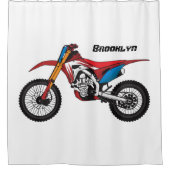 Rideaux De Douche Red dirt bike motorcycle (Devant)