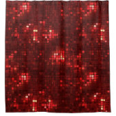 Rideaux De Douche Red Disco Style Squares Valentine Pattern (Devant)