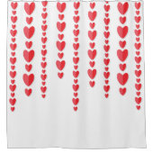 Rideaux De Douche Red Hearts mignon Valentine's (Devant)