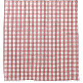 Rideaux De Douche Red Pastel Gingham Pattern Modern Farmhouse (Devant)