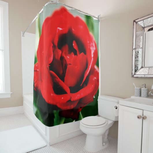 Rideaux De Douche Red Rose Love (En situation)