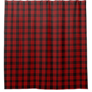 Rideaux De Douche Red Tartan Plaid Scottish Kilt