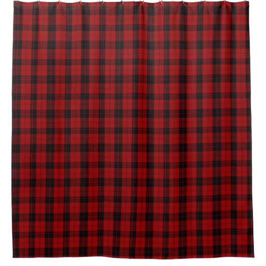 Rideaux De Douche Red Tartan Plaid Scottish Kilt (Devant)