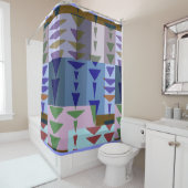Rideaux De Douche Redman4u2 Geometric Graphic Motif Modern Trend  (En situation)