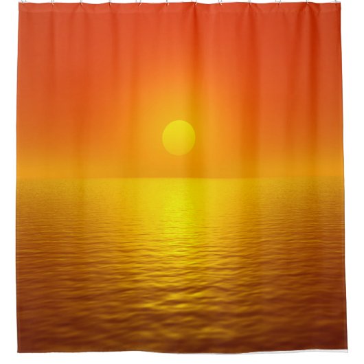 Rideaux De Douche Réflexion du coucher de soleil (Devant)