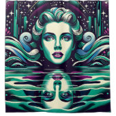 Rideaux De Douche "Réflexions de sirène étoilée" (Devant)