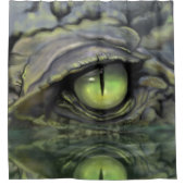 Rideaux De Douche Réflexions d'un oeil d'alligator (Devant)