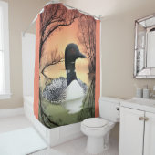 Rideaux De Douche Réflexions sur le Loon (En situation)