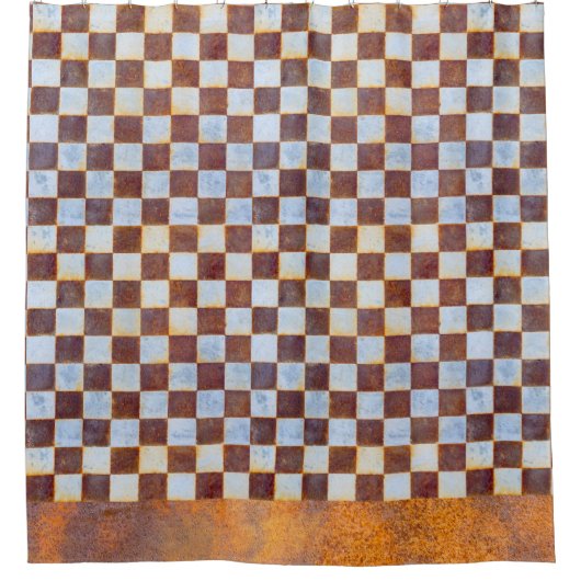 Rideaux De Douche Refroidissement industriel des chèques rouillés (Devant)