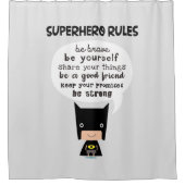 Rideaux De Douche Règles de super-héros (Devant)