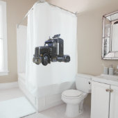 Rideaux De Douche Remorque-camion Black Semi (En situation)