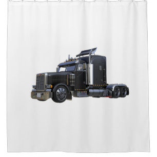 Rideaux De Douche Remorque-camion Black Semi