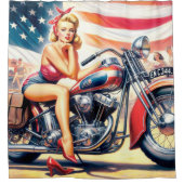 Rideaux De Douche Remorque de moto rétro vers le haut (Devant)