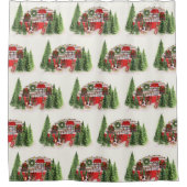Rideaux De Douche Remorque de Noël Camper Motif rustique (Devant)