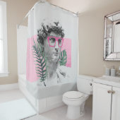 Rideaux De Douche renaissance david sculpture stylish t-shirt and ap (En situation)
