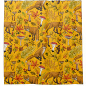 Rideaux De Douche Renard d'automne sur orange (Devant)