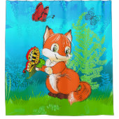 Rideaux De Douche renard et papillon (Devant)