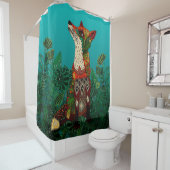 Rideaux De Douche renard floral (En situation)